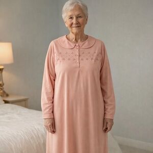 Vintage Eaton’s Mr Robert Pink Long Sleeve Nightgown NOS Sealed Size L